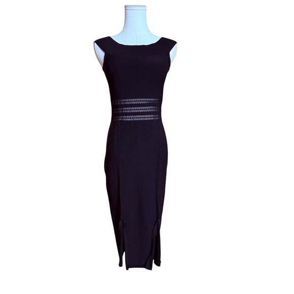 JONATHAN SIMKHAI Tower Trim Band Knit Dress Size S Ribbed Off The Shoulder - Picture 5 of 12